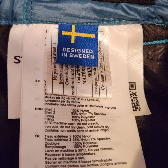 SKHOOP Quilted Insulated Mini Skirt, Deep Lake Blue, Winter Activewear Sz L - Picture 7 of 10